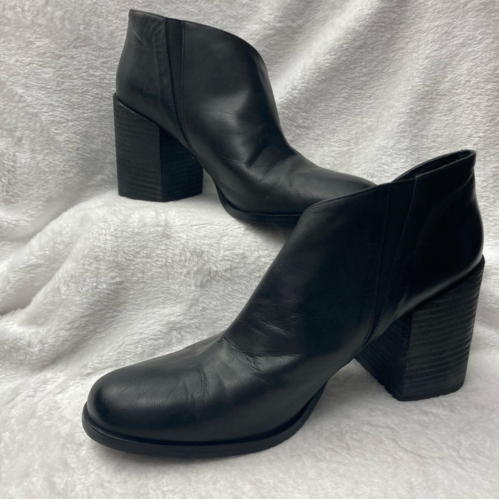 Free People Black Heeled Ankle Boots